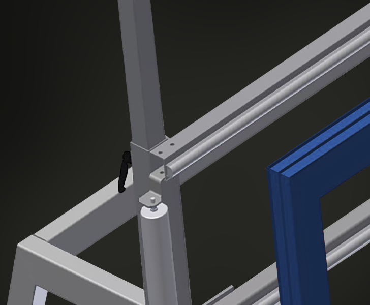 Assembly tables MS 4000 Pull-out profile support Someco